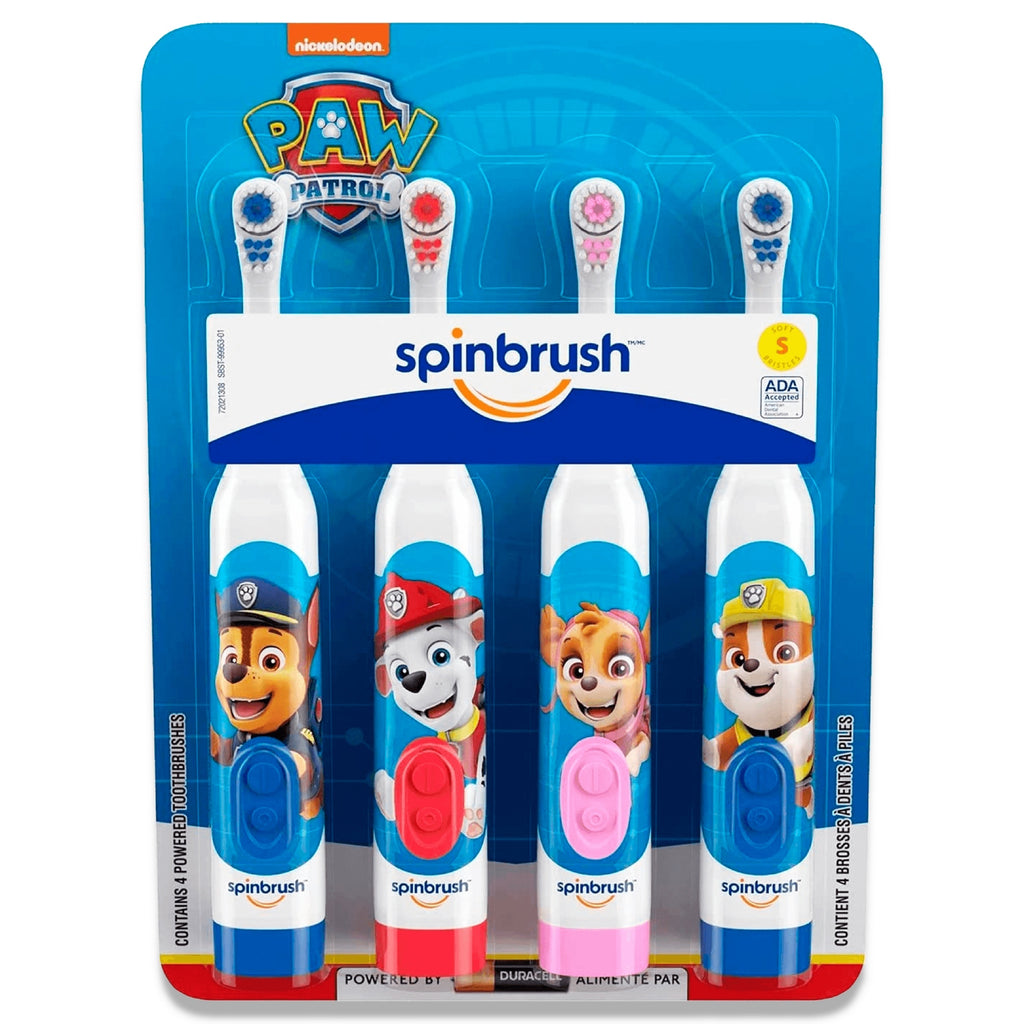 Spinbrush Kid's Electric Battery Toothbrush - Paw Patrol, 4 ct Contarmarket