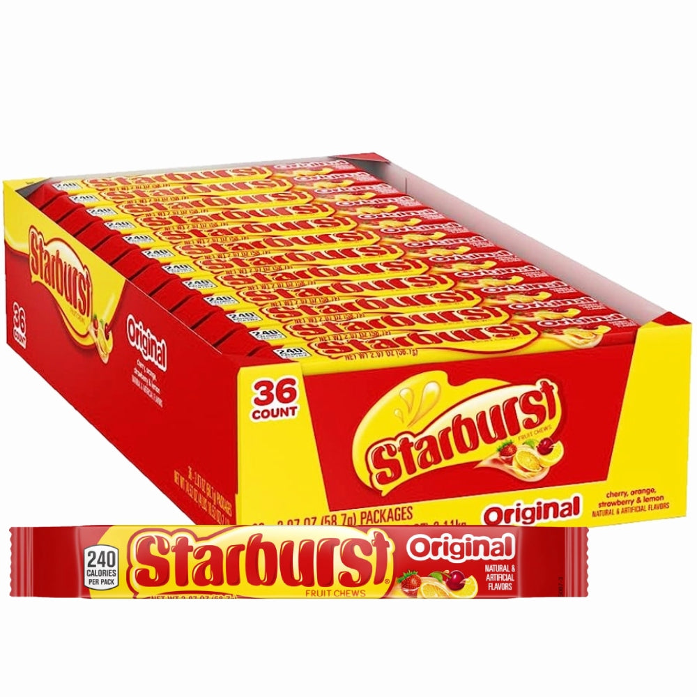Starburst Original Fruit Chews Candy - 2.07 oz, 36 Ct Contarmarket