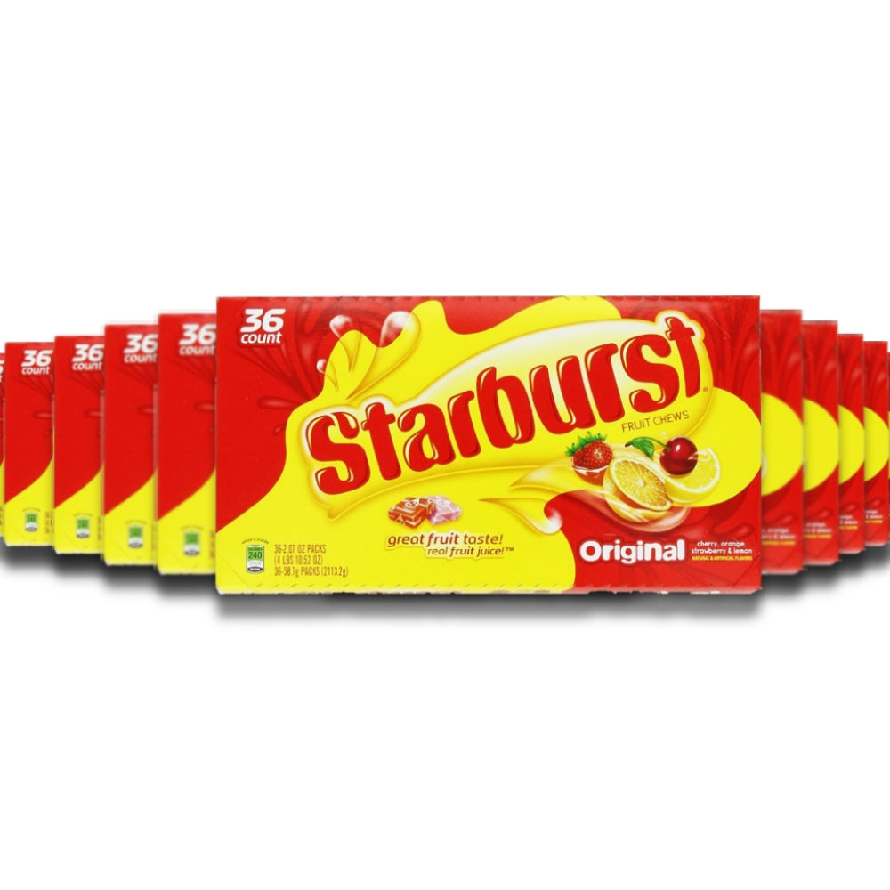 Starburst Original Fruit Chews Candy - 2.07 oz, 10 Boxes, 36 Ct Contarmarket