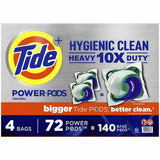 Tide Hygienic Clean Heavy Duty Power PODS Laundry Detergent Pacs, Original (72 ct.)