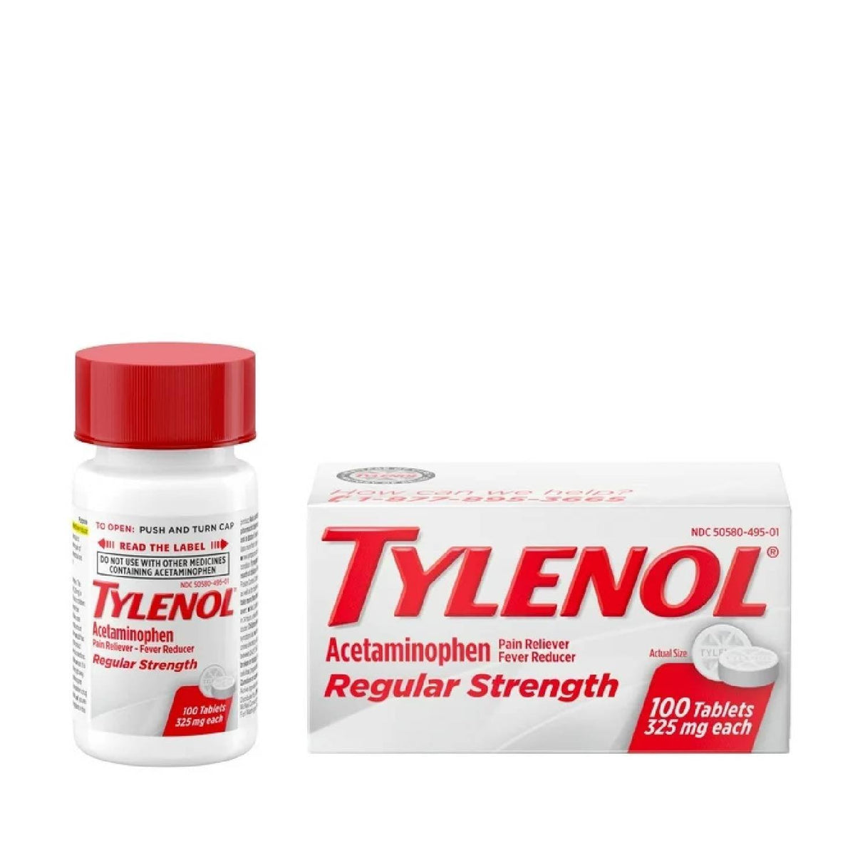 Tylenol Regular Strength Tablets 100 ct- 12 Pack