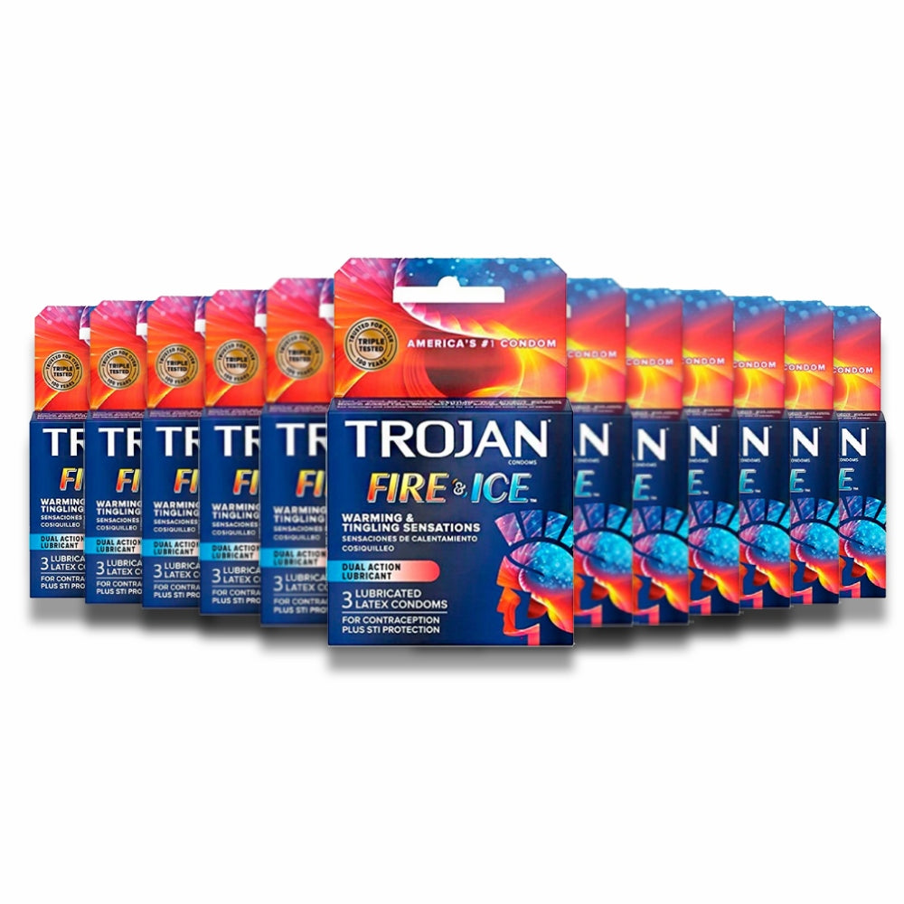 Trojan Pleasures Fire and Ice Condoms 12-Pack – Contarmarket