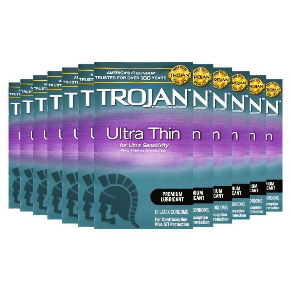 Trojan Ultra Thin Condoms - 12 Pack Contarmarket