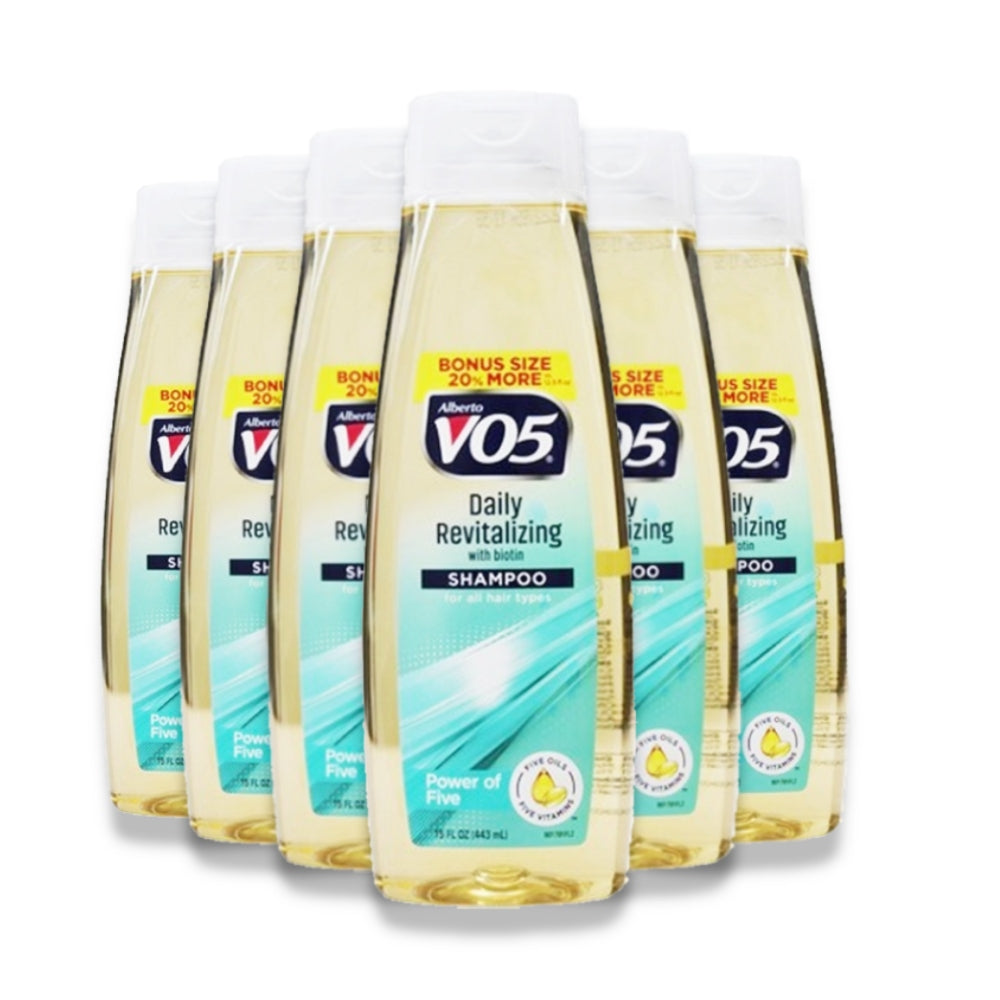 VO5 Daily Revitalizing Shampoo with Biotin - 15 fl oz, 6 Pack Contarmarket