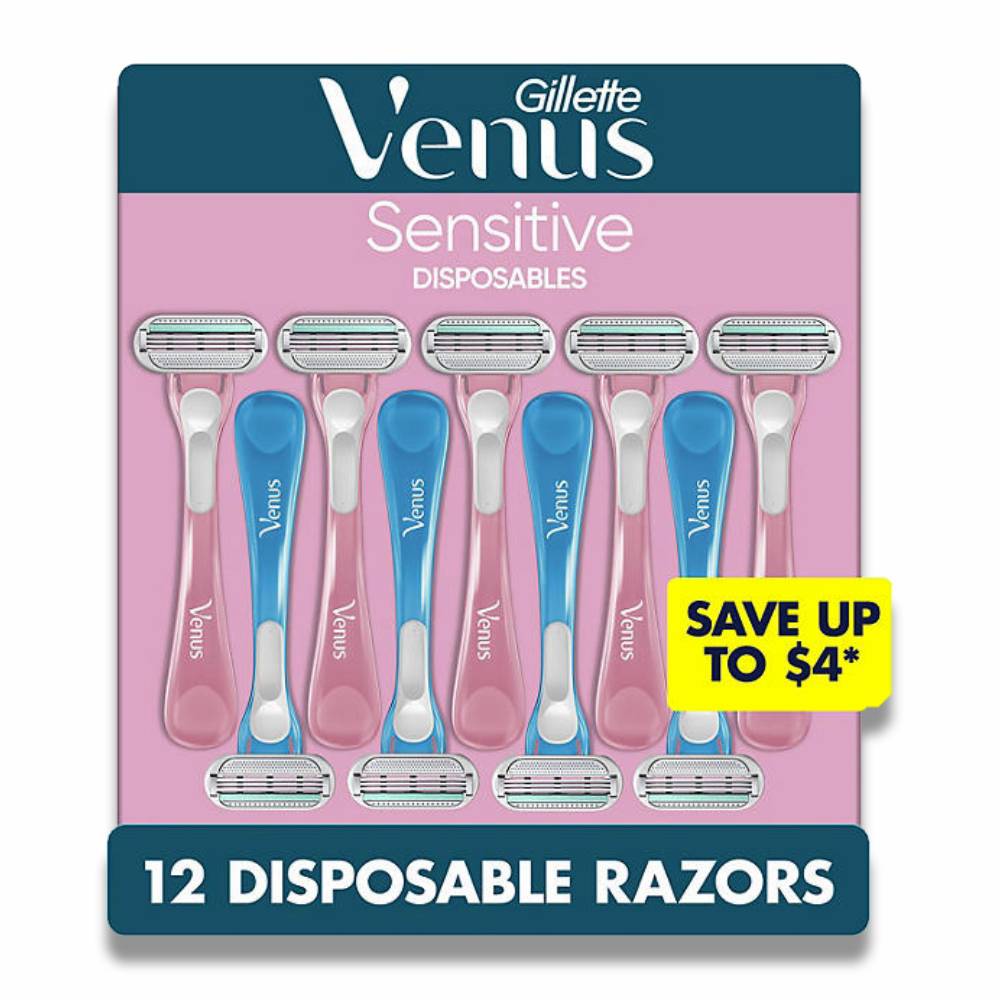 Venus Sensitive Disposable Razors - 12 Ct Contarmarket