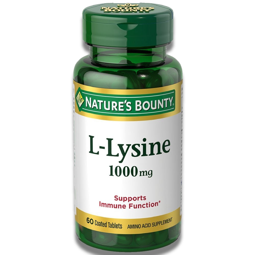 Nature's Bounty L-Lysine Tablets - 60 Count (1000 mg) Contarmarket