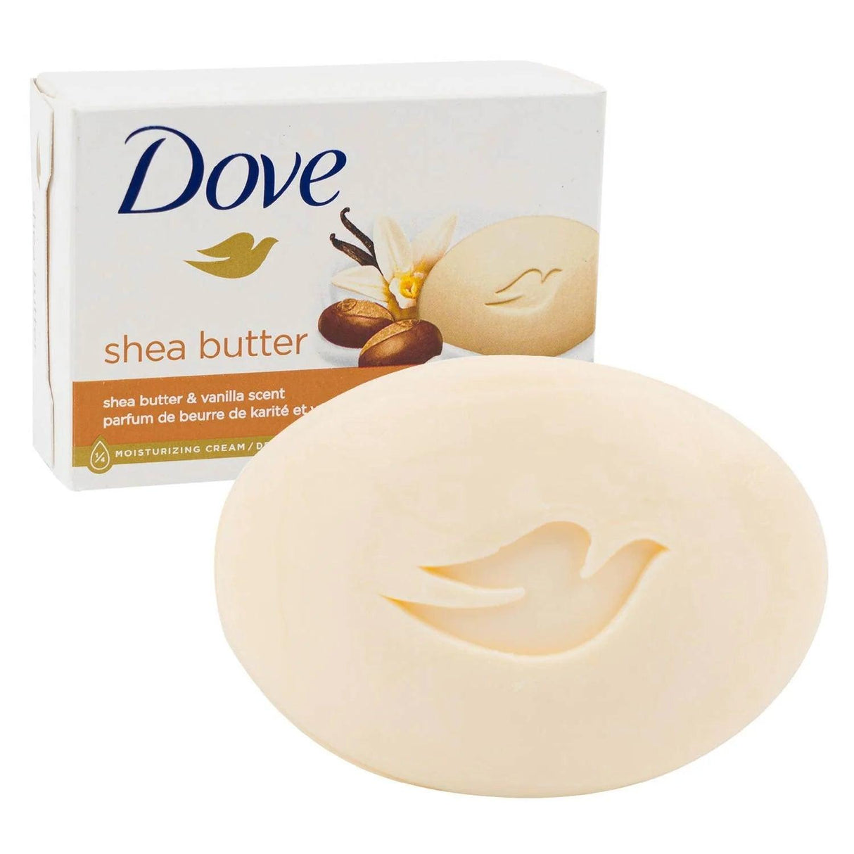 Dove Beauty Bar  for Gentle Soft Skin Care Shea Butter 3.75 OZ  6 ct - 12 Pack (72 ct)