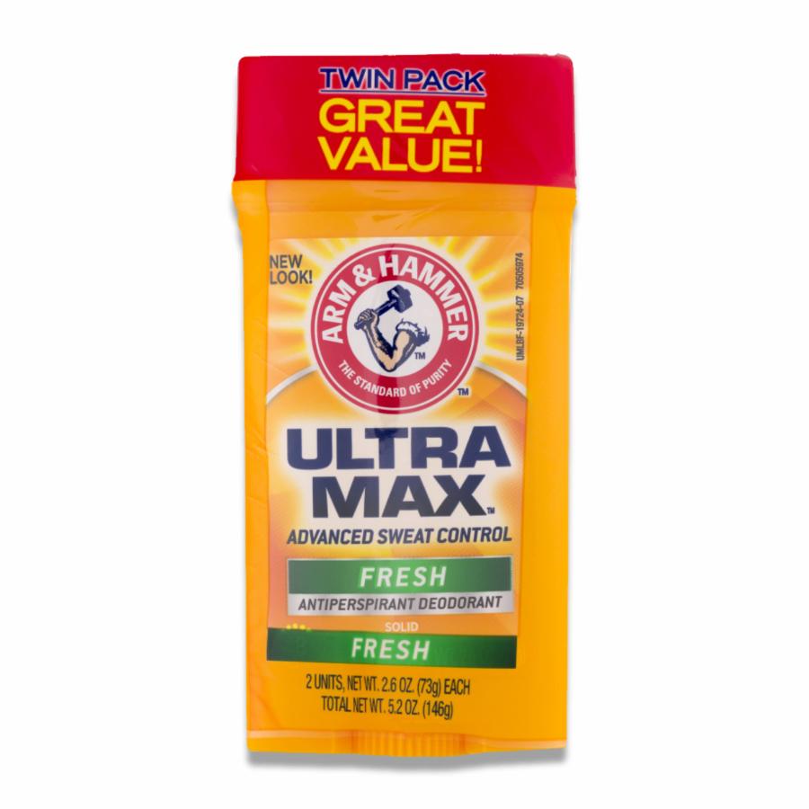 Arm & Hammer - Ultra Max Antiperspirant Deodorant Solid Fresh - Twin Pack - 2.6 Oz - 6 Pack