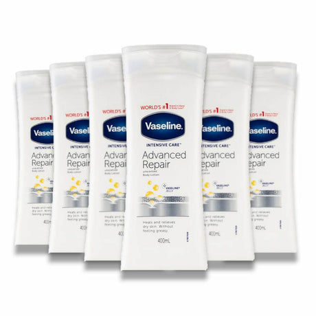 Vaseline Advanced Repair Body Lotion - 400 ml - 6 Pack Contarmarket