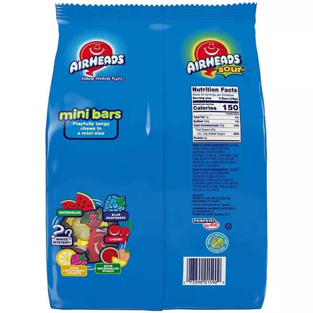 Airheads Mini Candy Bars, Variety Pack, 160 pcs