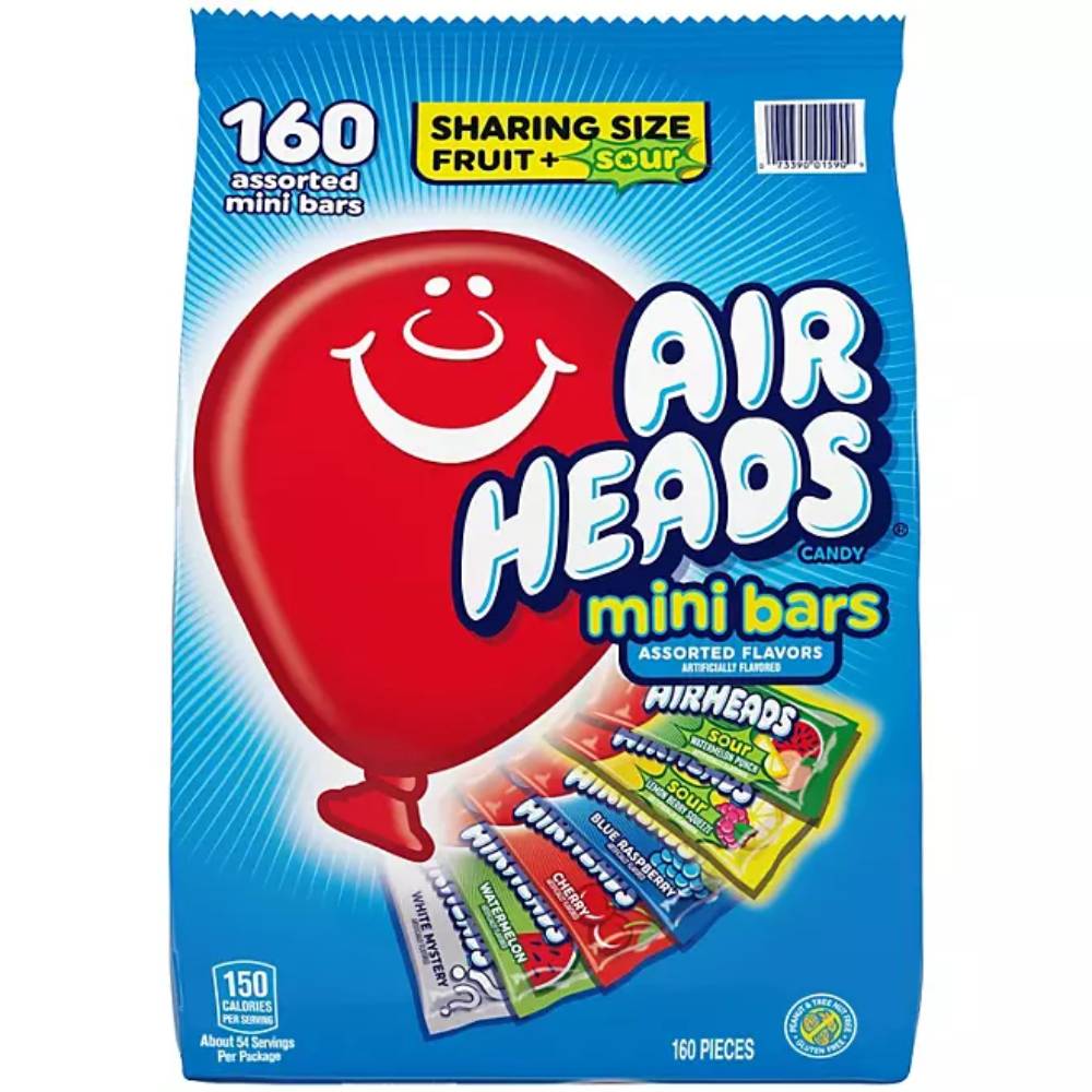 Airheads Mini Candy Bars, Variety Pack, 160 pcs