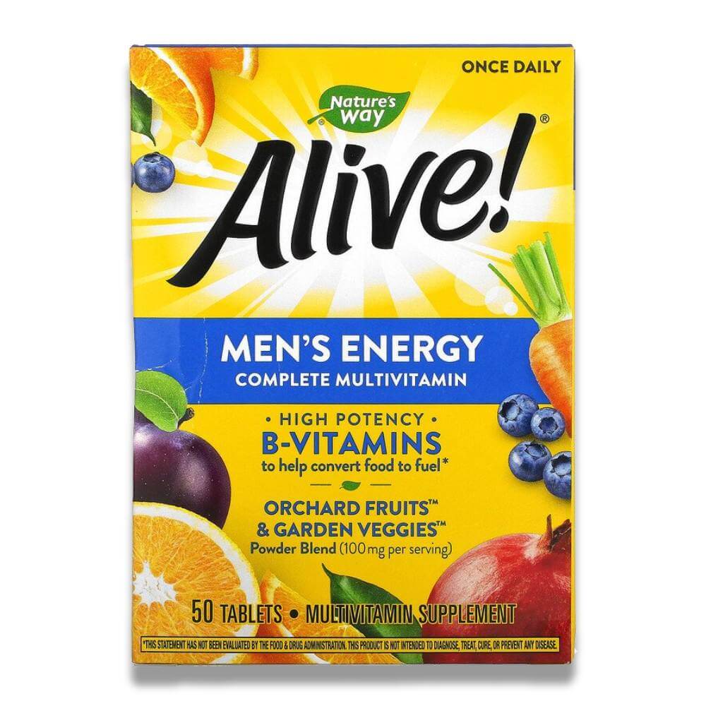 Alive Men’s Energy Multivitamin - Nature’s Way - 50 Tablets - 12 Pack Contarmarket
