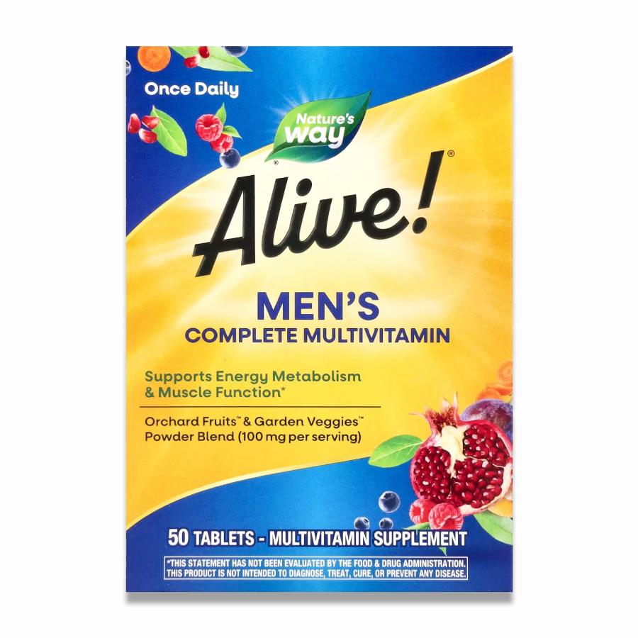 Alive - Men’s Energy, Nature’s Way‏, Complete Multivitamin - 50 Tablets - 12 Pack