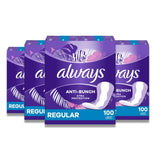 Always Anti-Bunch Liners - Regular Length, 100 Ct - 4 Pack Contarmarket