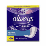 Always - Anti-Bunch Xtra Protection Daily Liners Regular Length - 100 Ct - 4 Pack