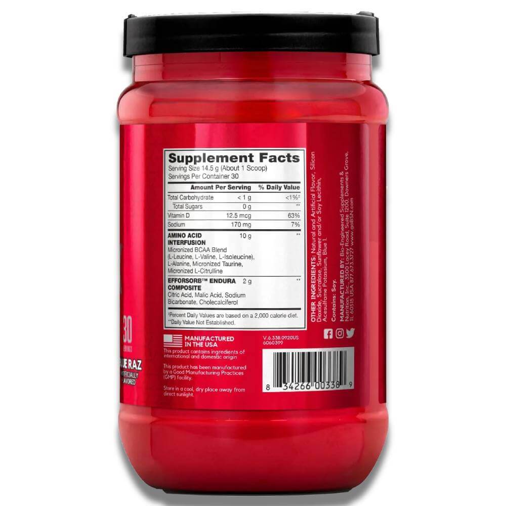 BSN AminoX Endurance & Recovery Blue Raz - 15.3 Oz Each Contarmarket