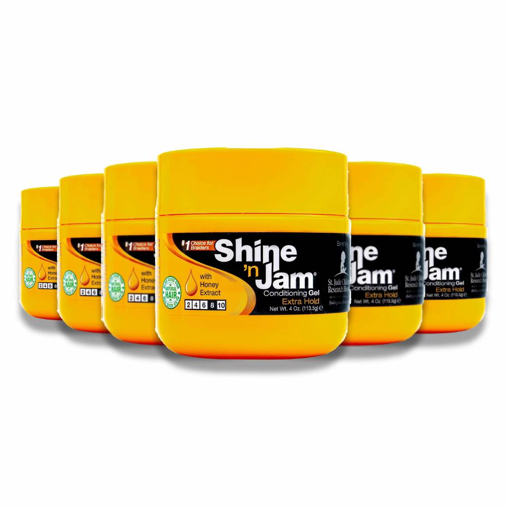 Ampro - Pro Style Shine'n Jam Conditioning Gel, Extra Hold - 4 Oz - 6 Pack