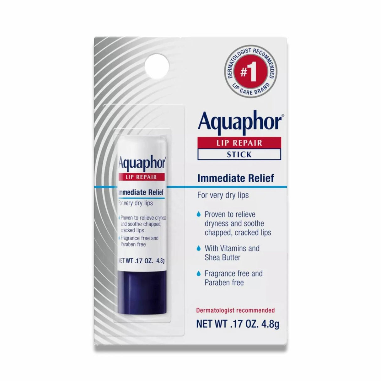 Aquaphor - Lip Repair Stick-Single Blister - 0.17 Oz - 48 Pack