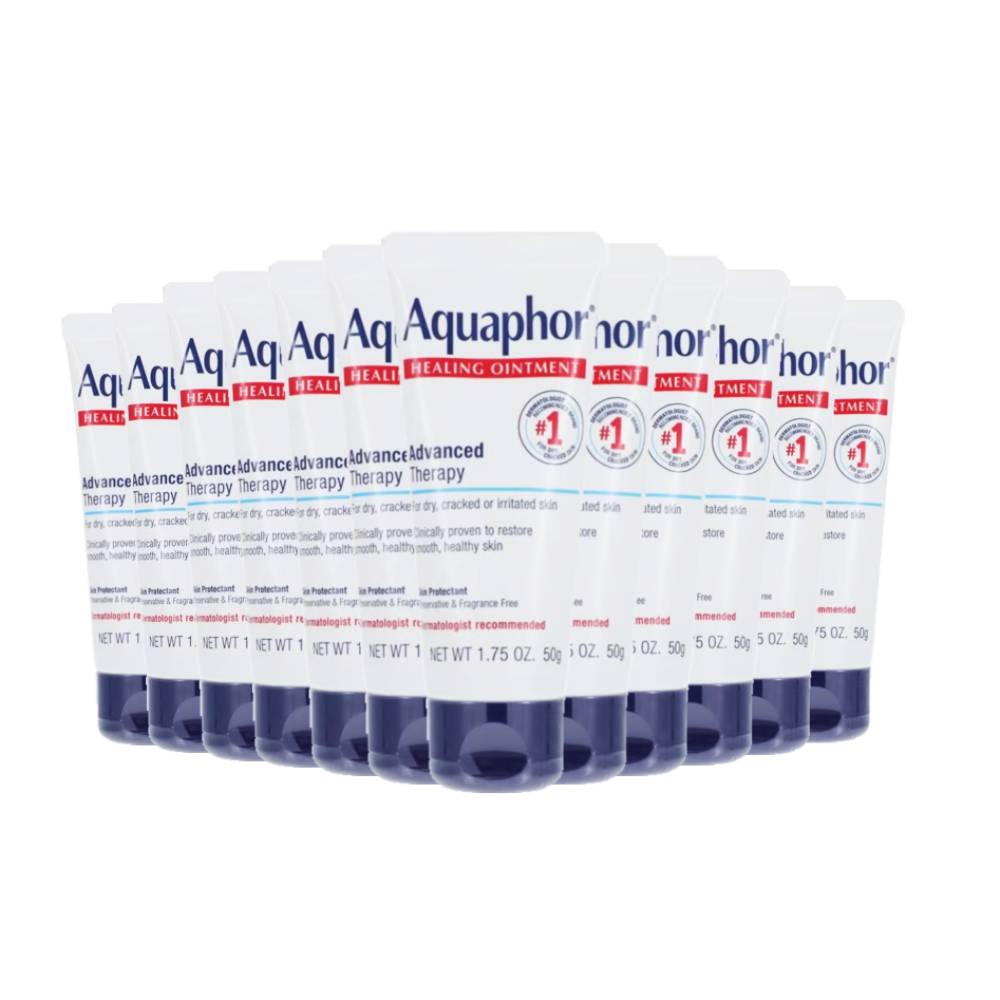 Aquaphor Healing Ointment Advanced Therapy for Dry and Cracked Skin 1.75oz- 12 Pack