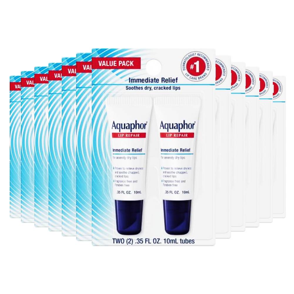 Aquaphor Immediate Relief Lip Repair Balm 2 ct each - 12 Pack