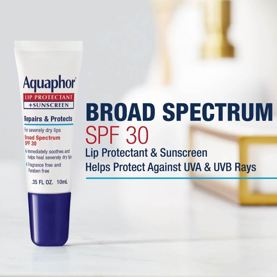 Aquaphor Lip Protectant Plus Sunscreen SPF 30 0.35 Oz- 12 Pack