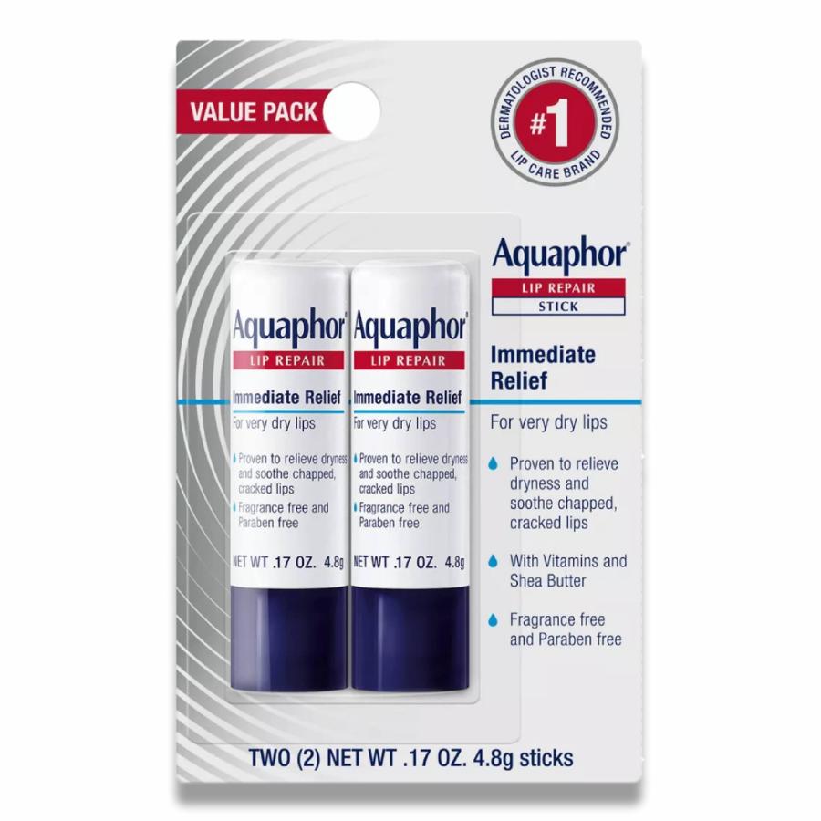 Aquaphor - Lip Balm Repair Stick for Chapped Lips - 2 Pack / 0.34 Oz - 12 Pack