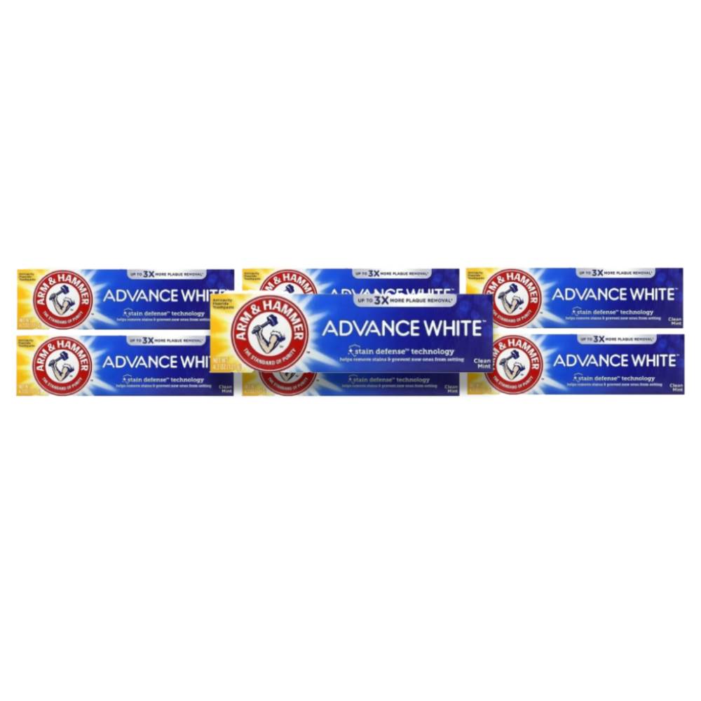 Arm & Hammer Advance White Toothpaste, Clean Mint, 4.3 oz - 6 Pack