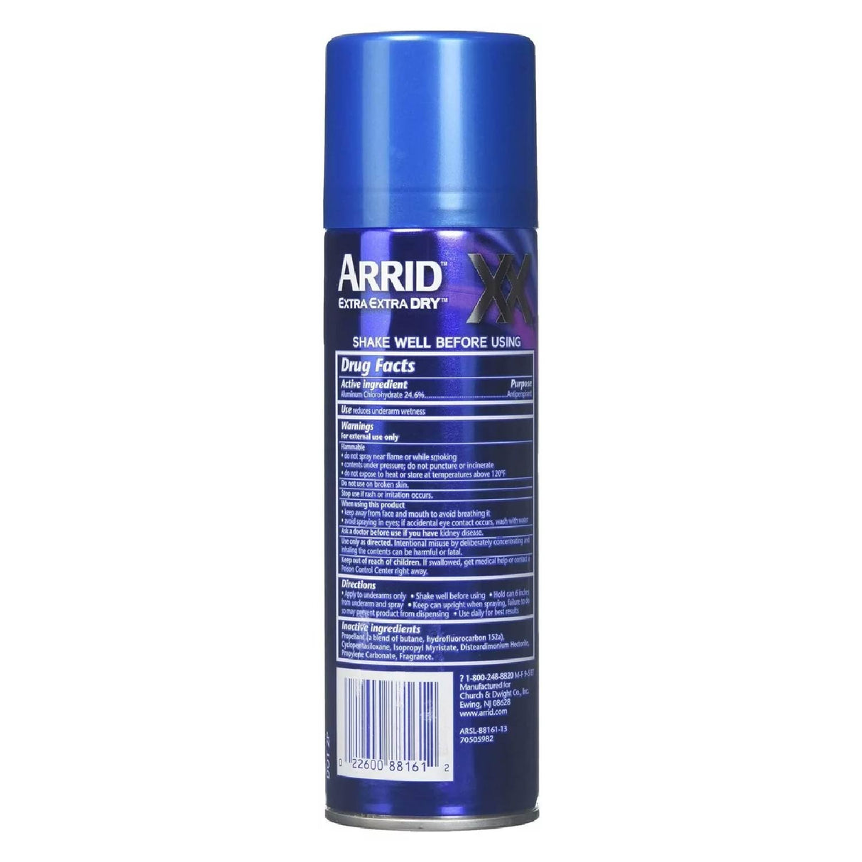 ARRID XX Anti-Perspirant & Deodorant Spray, Morning Clean -  6 oz - 12 Pack