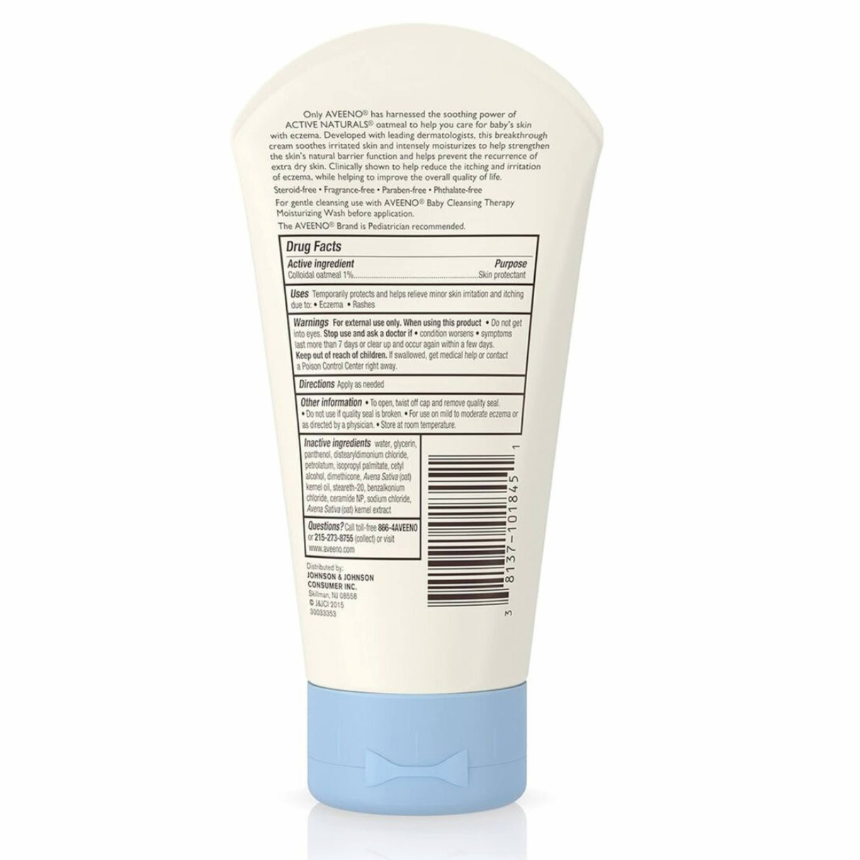 Aveeno -  Baby Eczema Therapy Moisturizing Cream Body Lotion with Oatmeal - 5 Oz - 12 Pack