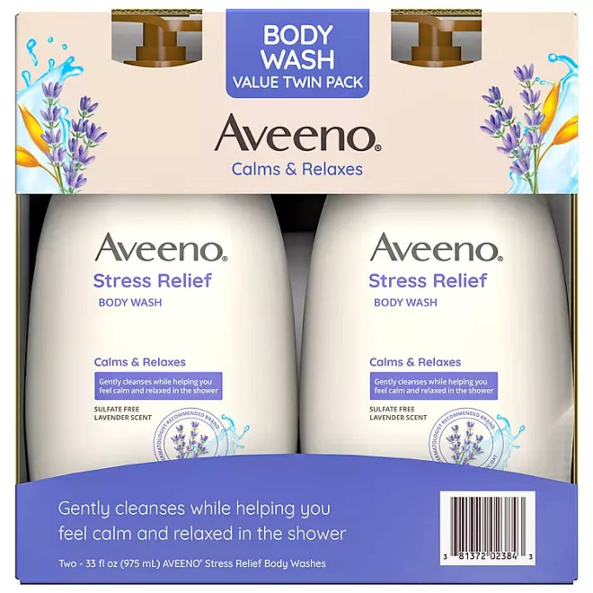 Aveeno - Stress Relief Body Wash with Lavender & Chamomile, 33 fl. oz., 2 pk.