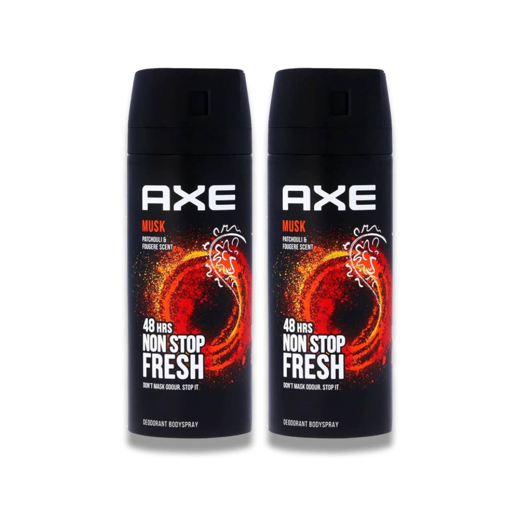 Axe - Musk Deodorant Body Spray for Men, Lavender, Geranium, and Vanilla notes - 5 Oz - 2 Pack - OPEN BOX