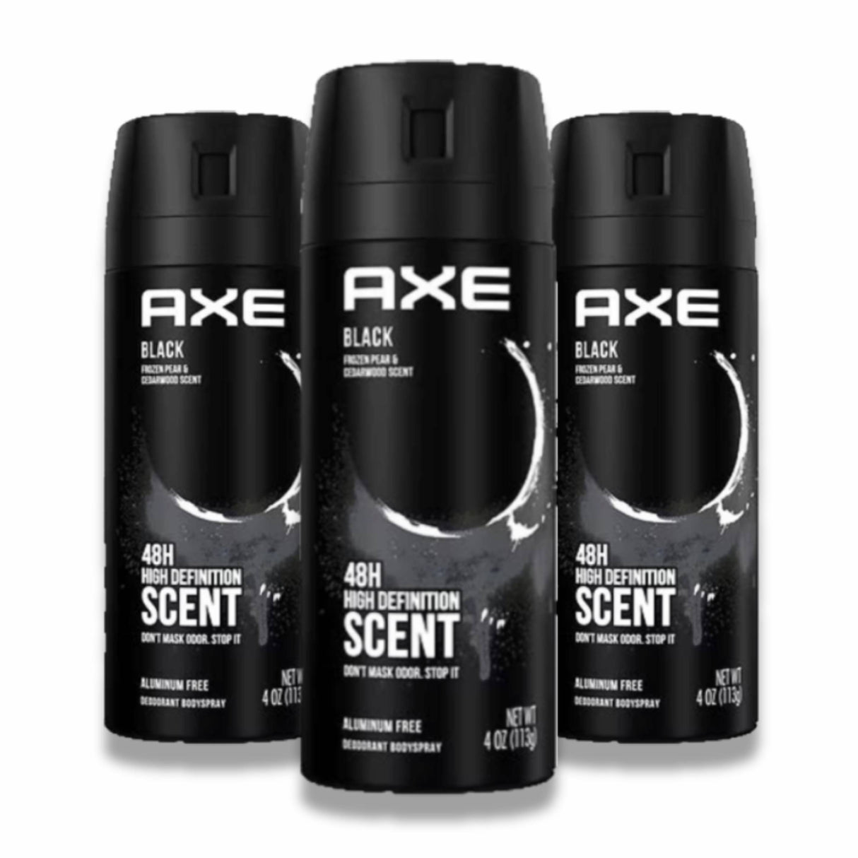 Axe - Body Spray Deodorant 150 ml for Men, Black - 3 Pack - OPEN BOX