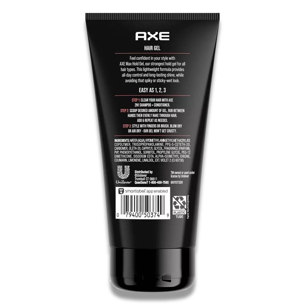 Axe - Max Hold Hair Gel Styling Aid - 5 Oz - 12 Pack