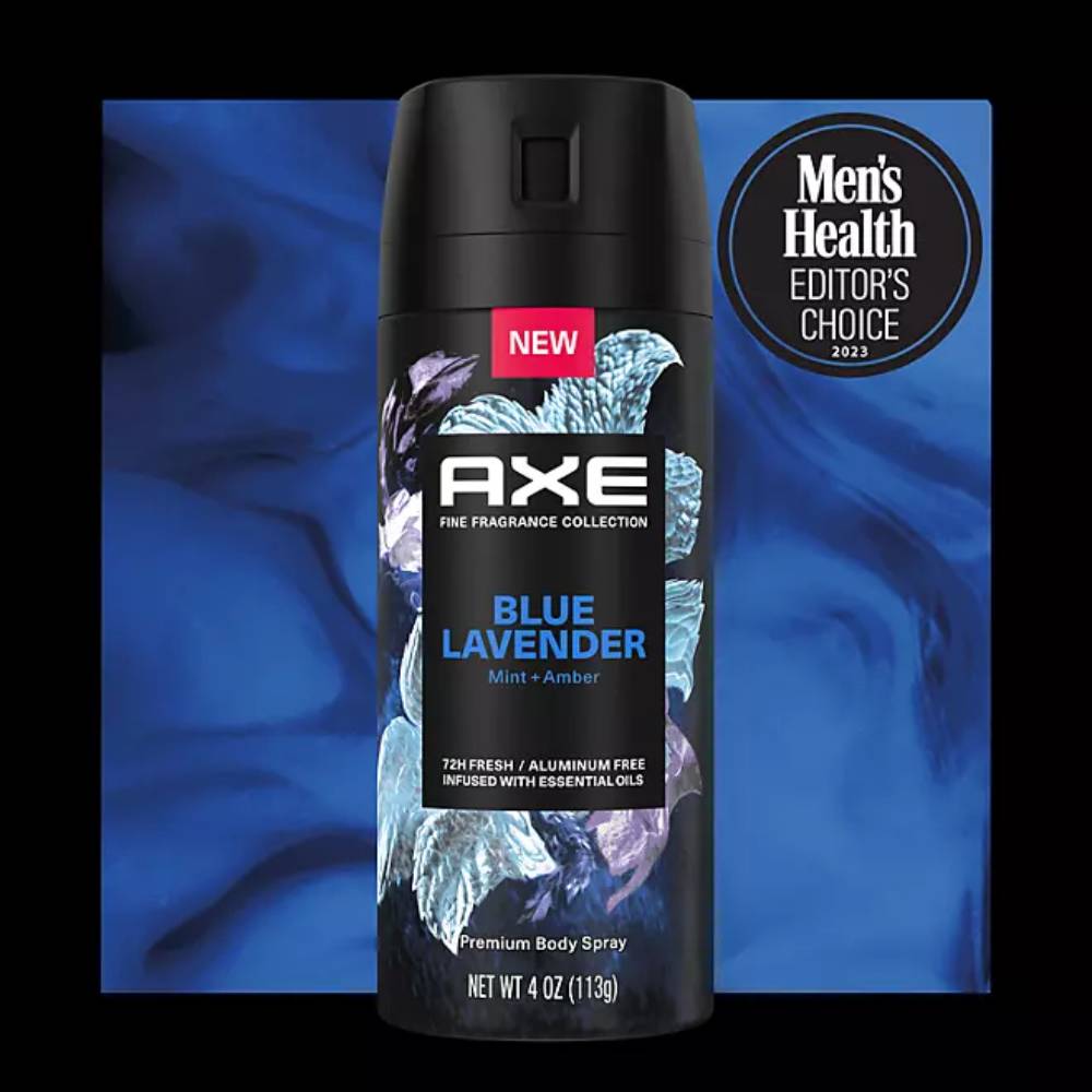 AXE - Premium Deodorant Body Spray, Blue Lavender - 4 Oz - 3 Pack