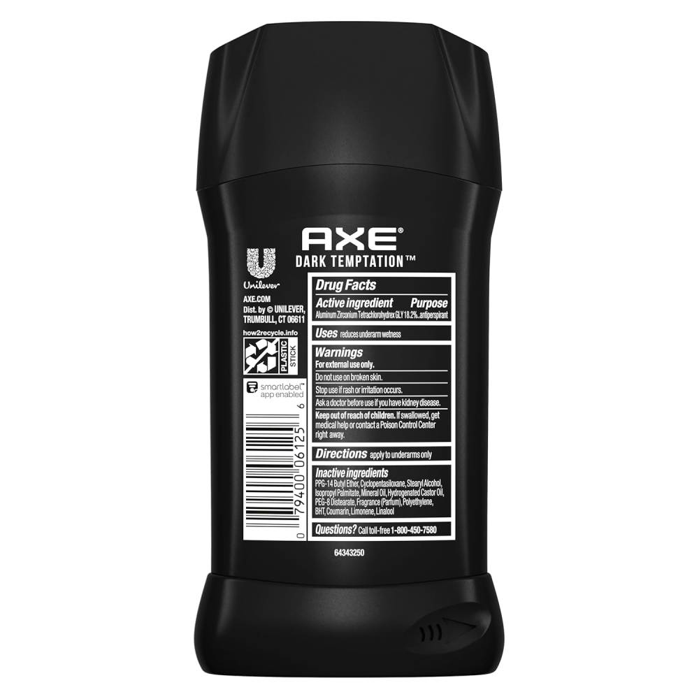 Axe - Deodorant Dry Invisible Solid Dark Temptation - 2.7 Oz - 12 Pack