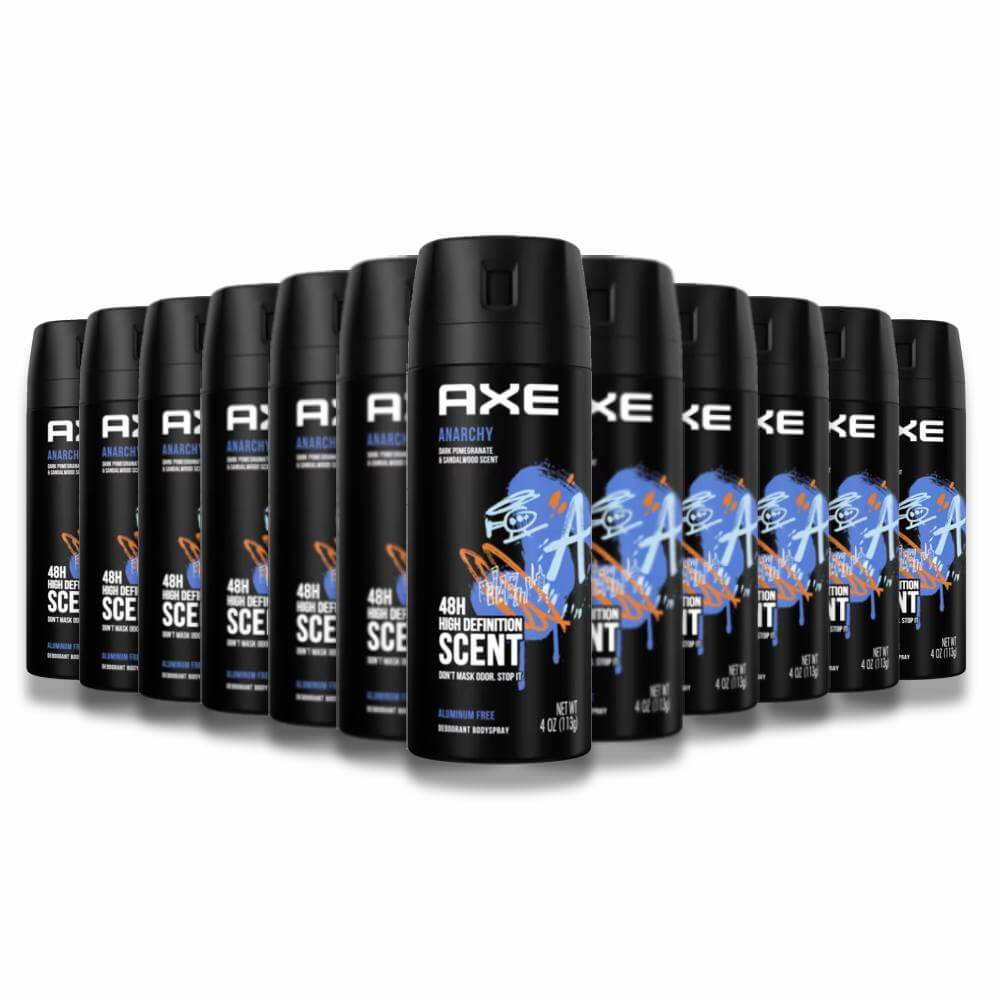 Axe Deodorant Body Spray for Men Anarchy - 4 oz - 12 Pack Contarmarket