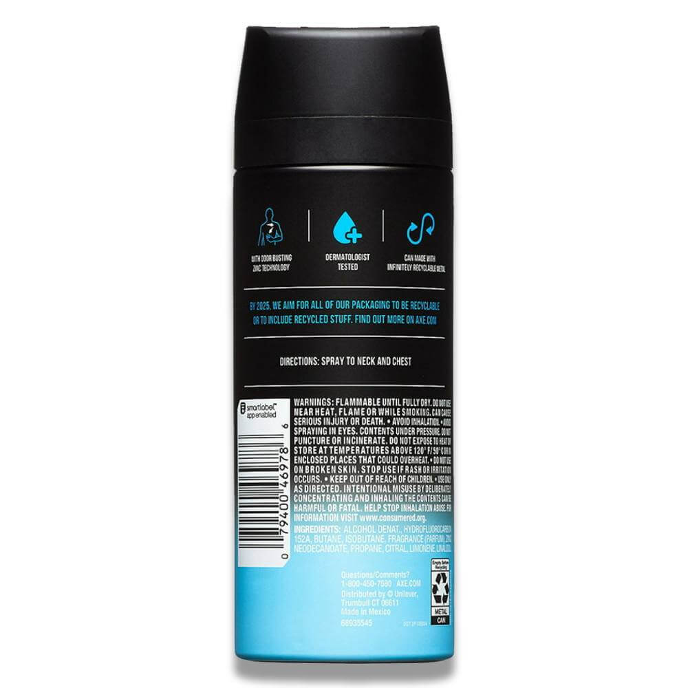 Axe Cool Ocean Deodorant Bodyspray - 4 Oz - 12 Pack Contarmarket