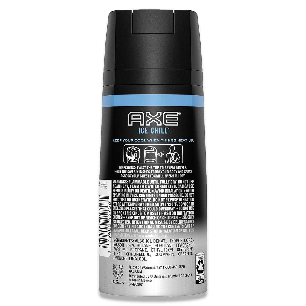 Axe Ice Chill Deodorant Body Spray - 12 Pack Contarmarket