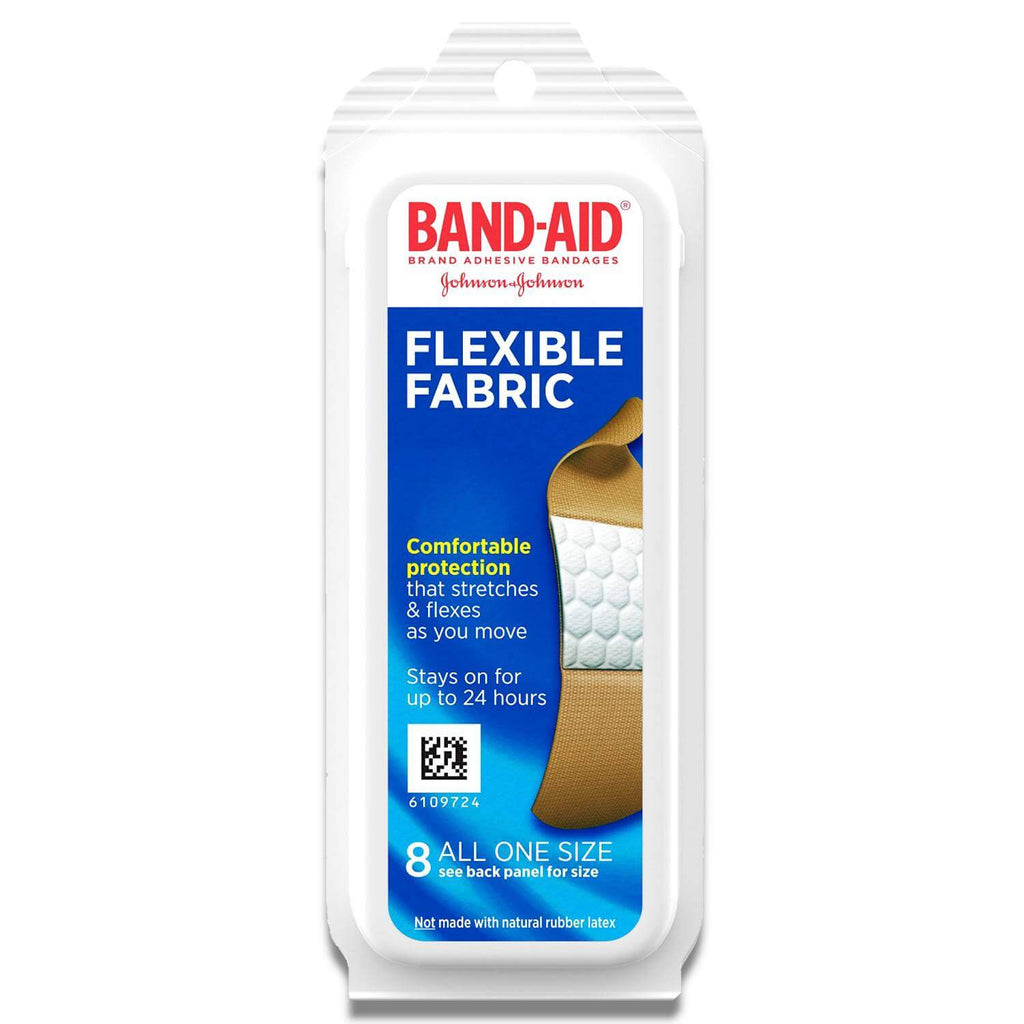 Band-Aid Flexible Fabric Adhesive Bandages - All One Size, 8 Ct - 72 Pack Contarmarket