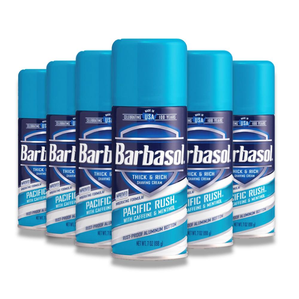 Barbasol Pacific Rush Shaving Cream - 7 Oz - 6 Pack Contarmarket
