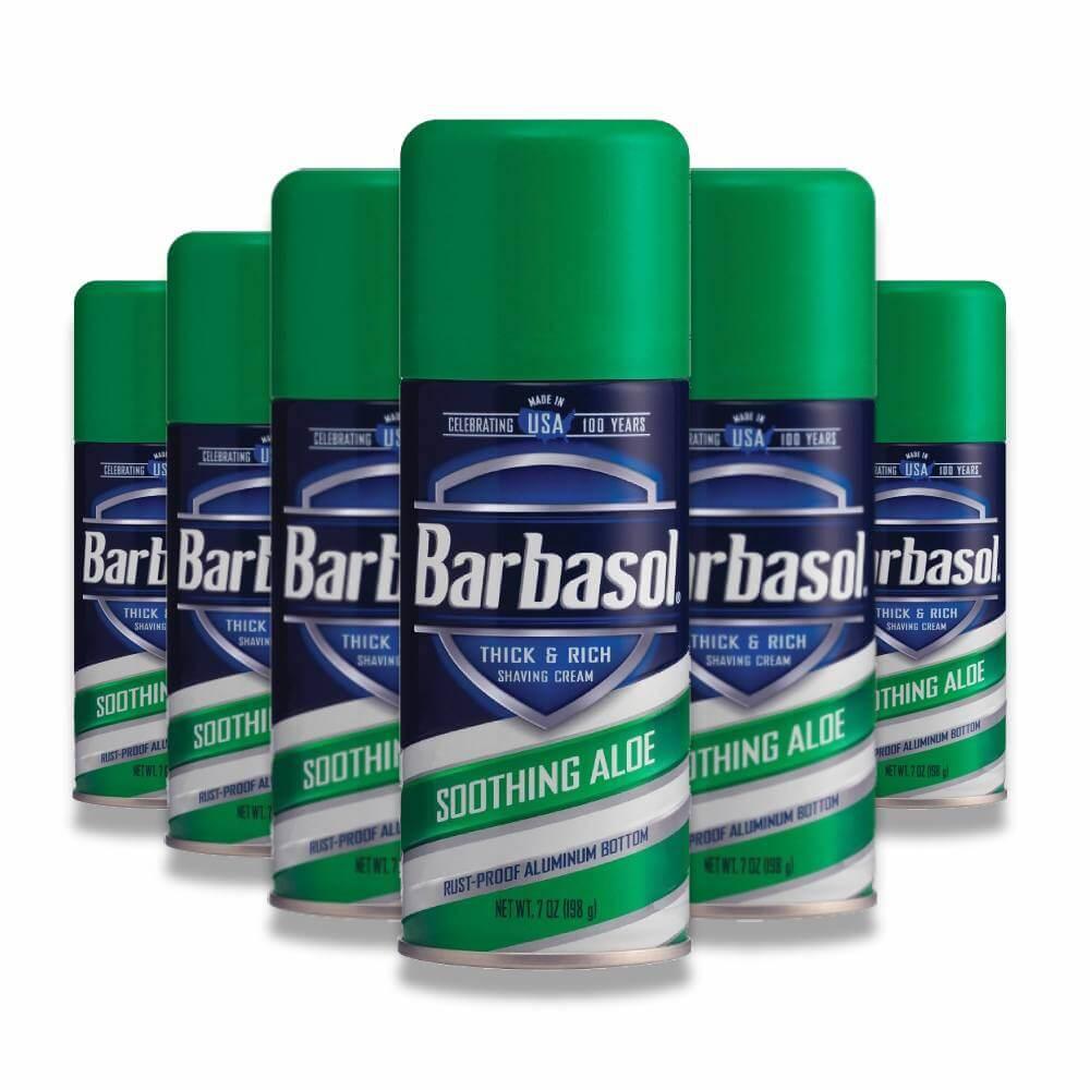 Barbasol Thick & Rich Shaving Cream Soothing Aloe 7 Oz 6 Pack Contarmarket