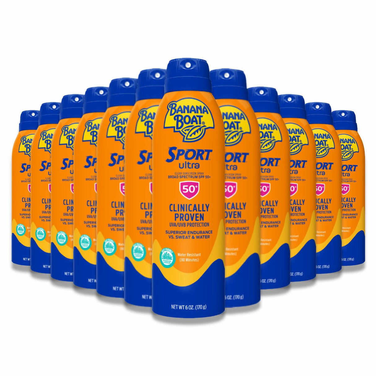 Banana Boat - Sport Sunscreen Spray, SPF 50+ - 6 Oz - 12 Pack