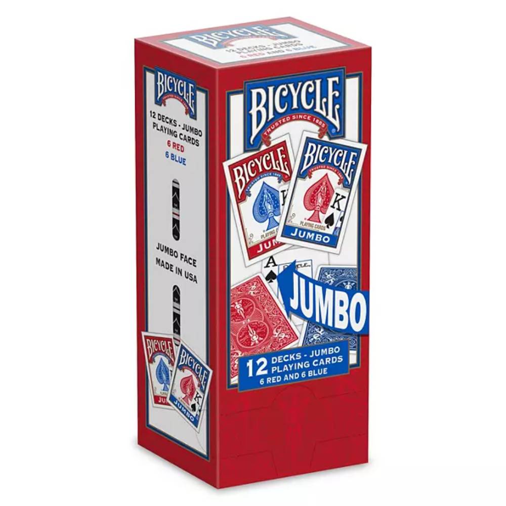 Bicycle Jumbo Faces Playing Cards - 12 pks