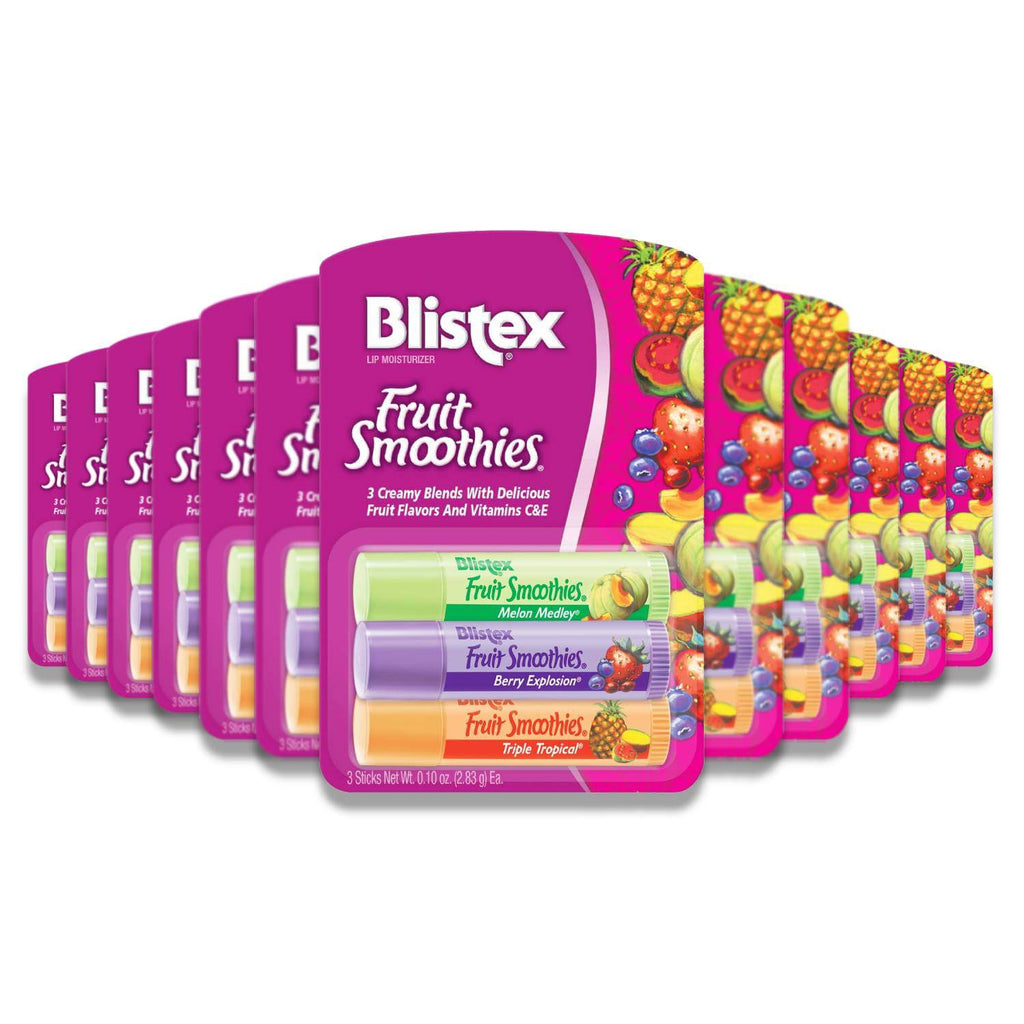 Blistex Fruit Smoothies Lip Balm - 3 Count, 0.10 Oz - 12 Pack Contarmarket