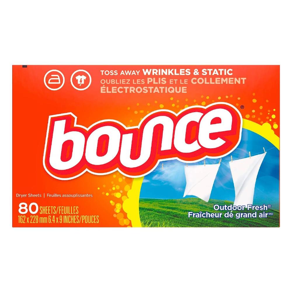 Bounce Fabric Softener Sheets, Outdoor Fresh Scent, 80 ct ea - 9 Pack