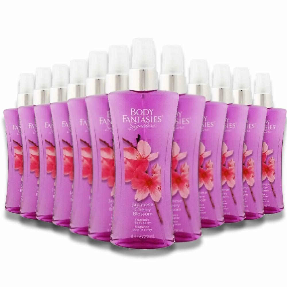 Body Fantasies Signature Japanese Cherry Blossom Body Spray - 8 Oz - 12 Pack Contarmarket