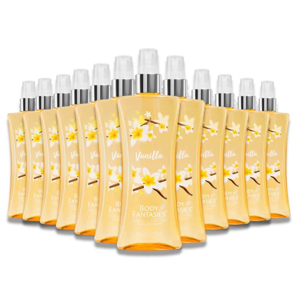 Body Fantasies Vanilla Body Spray - 8 Oz - 12 Pack Contarmarket