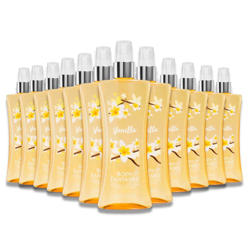 Body Fantasies Vanilla Body Spray - 8 Oz - 12 Pack Contarmarket
