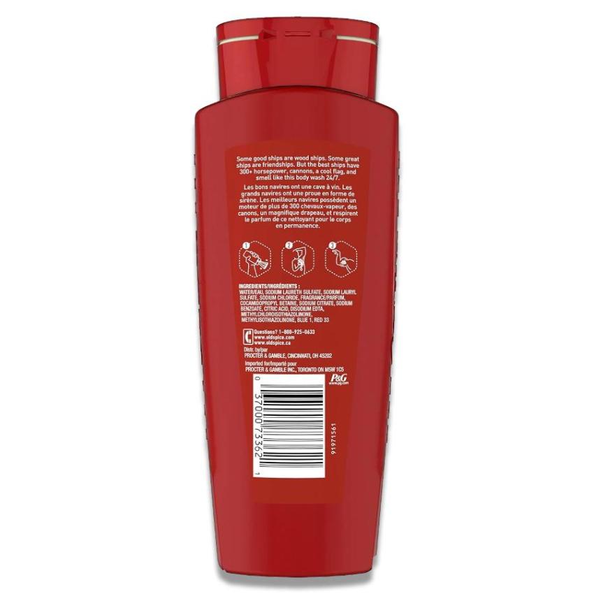 Old Spice - Red Collection Body Wash for Men, Captain - 16 Oz - 4 Pack