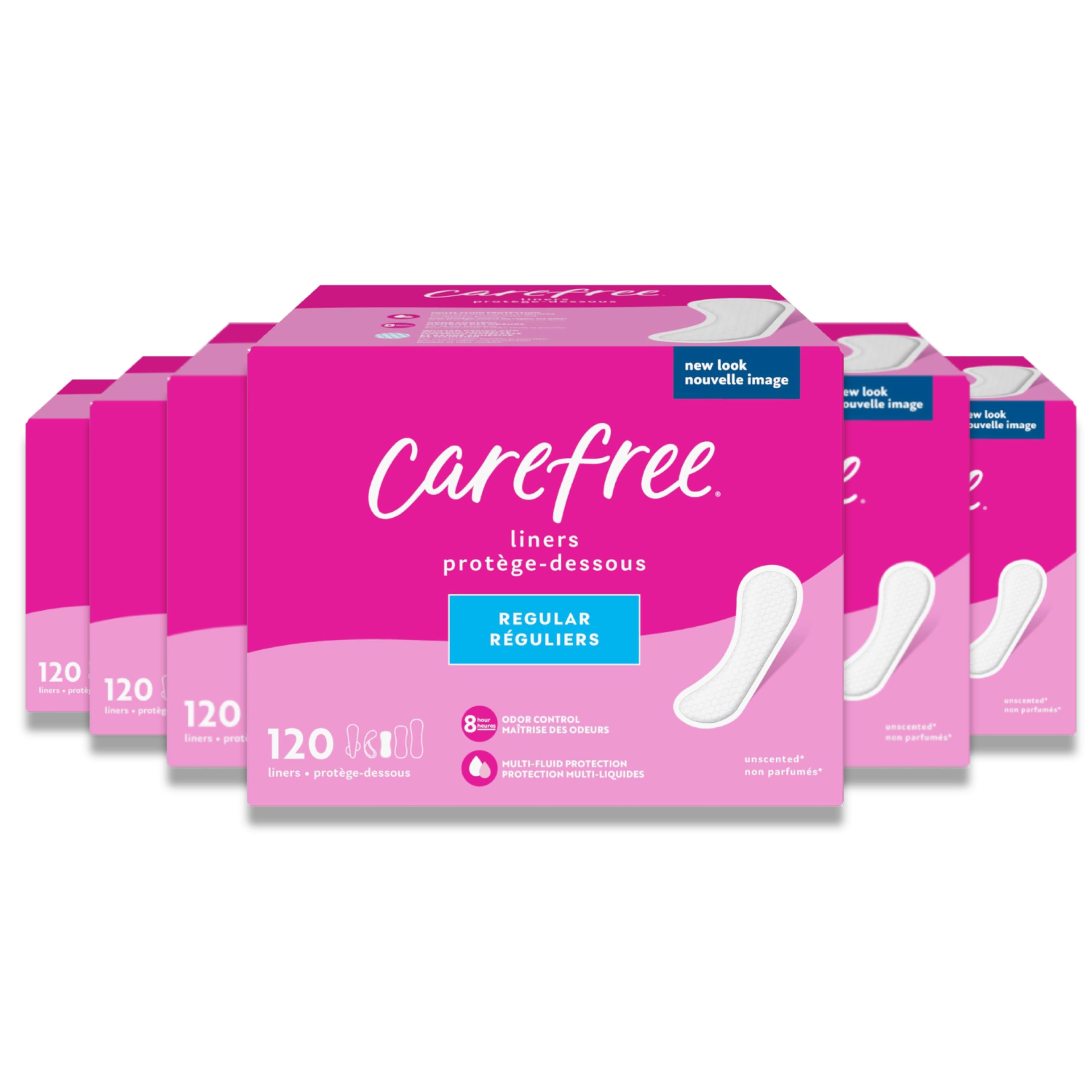 Carefree Acti-Fresh Body Shape Regular To Go Pantiliners - 54 Liners, Pack  of 2
